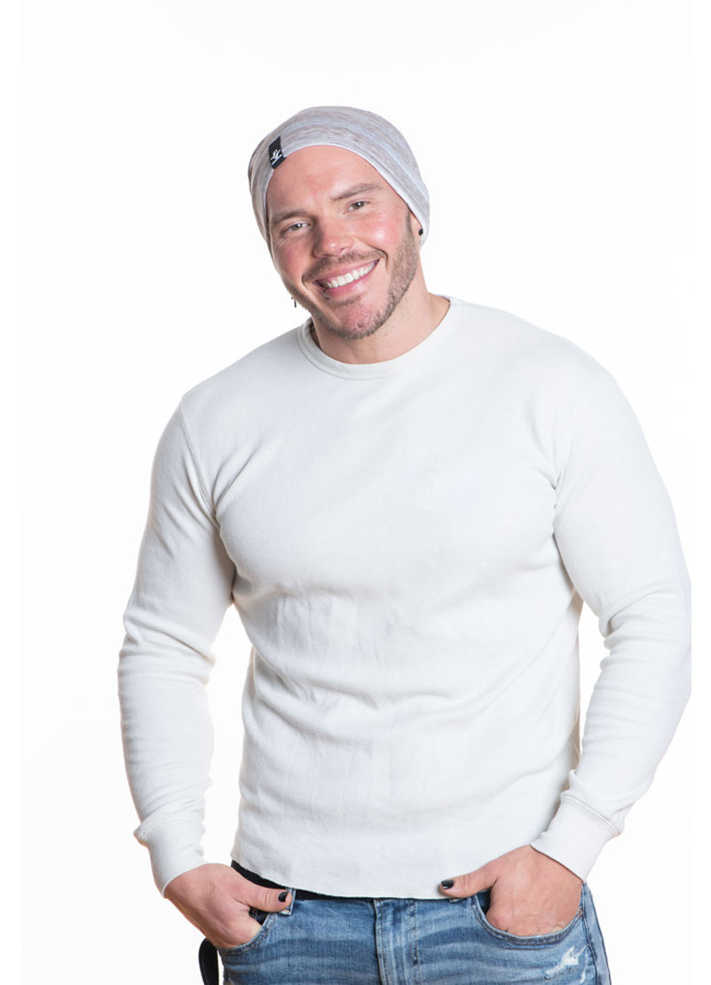 male model in long sleeve white shirt