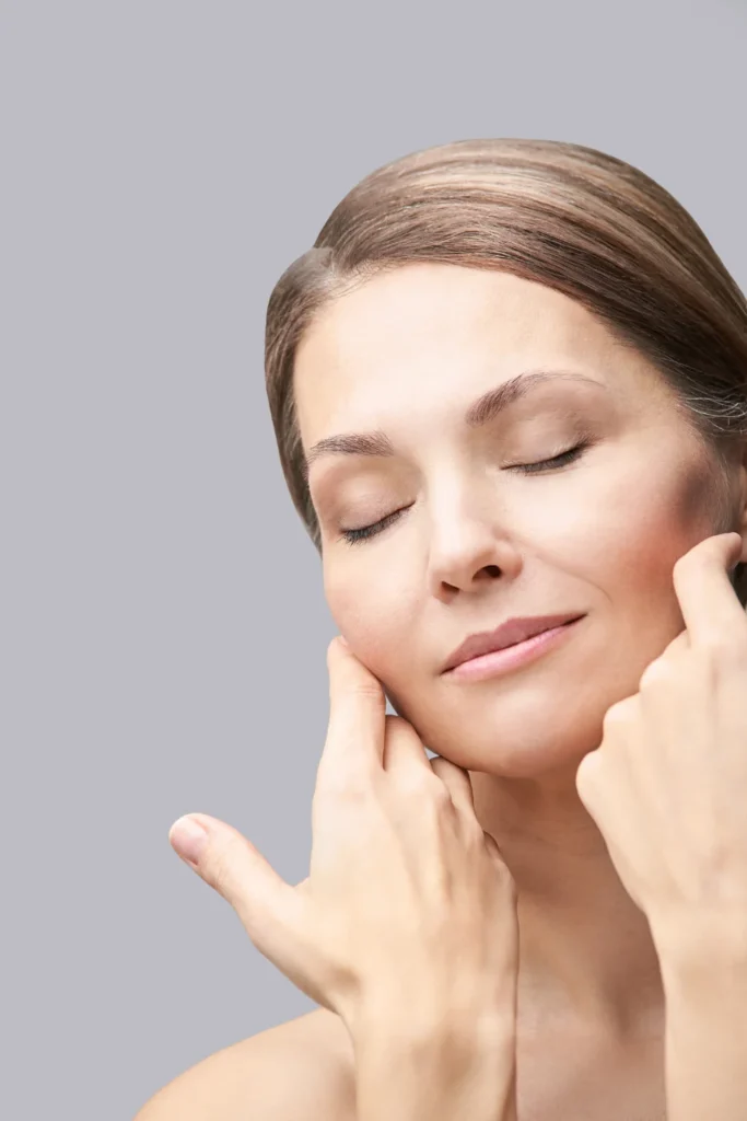 woman with facelift