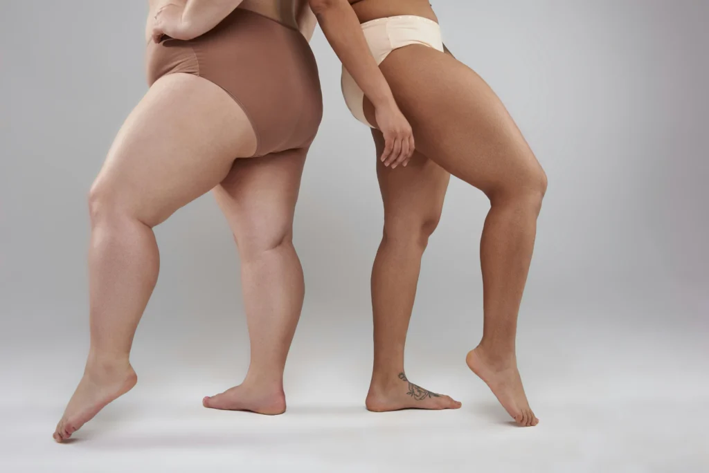 2 woman wearing underwear