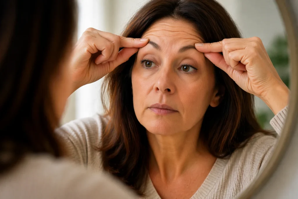 woman with an eyebrow lift 