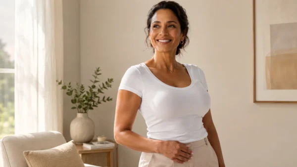 Image of woman feeling confident after plastic surgery after weight loss New Jersey