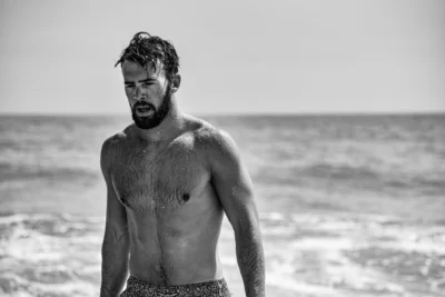 image of a confident man after chest contouring recovery